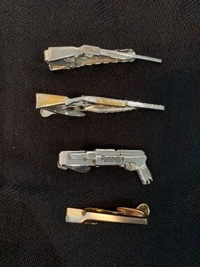 Remington Gold & Silver Rifle Tie Clip Set - 4-Piece